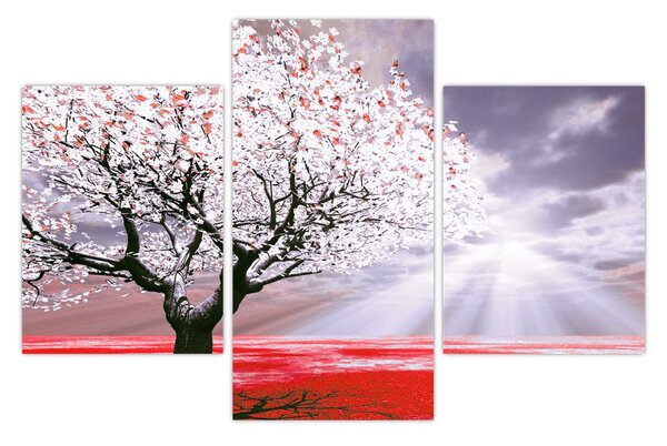 Piros fa kép (90x60 cm)