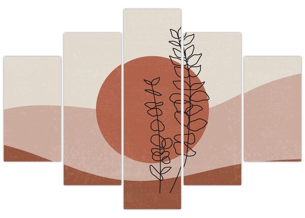 Kép - Boho levelek N⁰1 (150x105 cm)