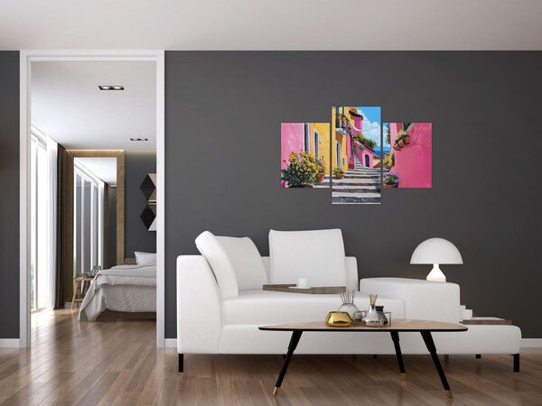 Kép - Rózsaszín sikátor (90x60 cm)