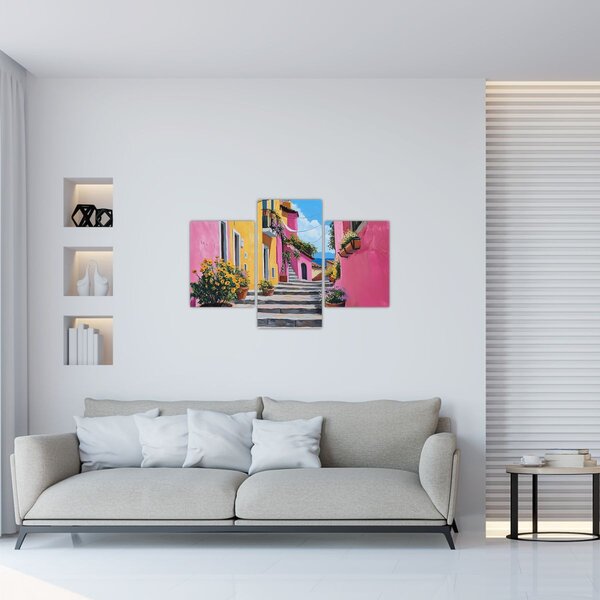 Kép - Rózsaszín sikátor (90x60 cm)