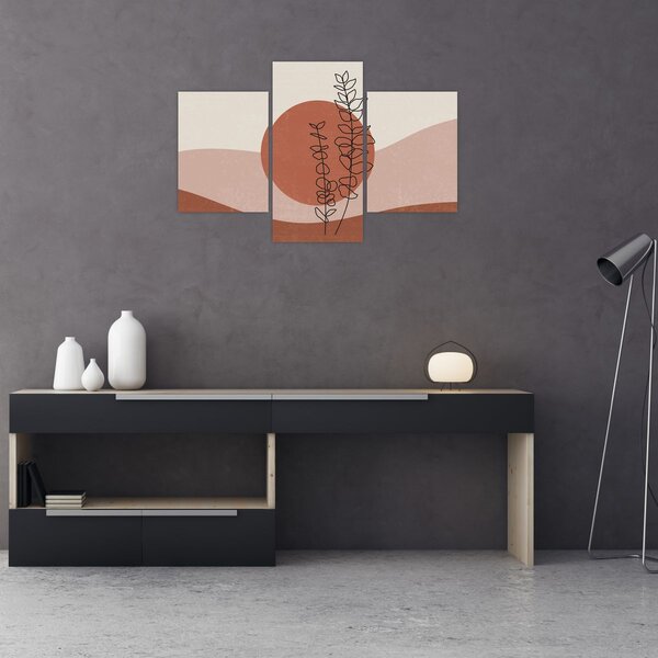Kép - Boho levelek N⁰1 (90x60 cm)