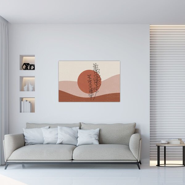 Kép - Boho levelek N⁰1 (90x60 cm)