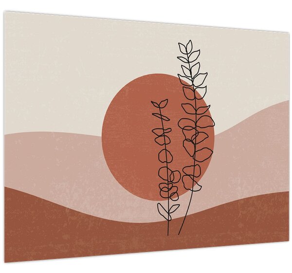 Kép - Boho levelek N⁰1 (70x50 cm)