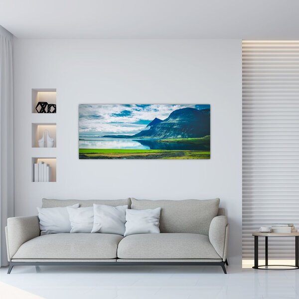 Egy tó hegyekkel képe (120x50 cm)