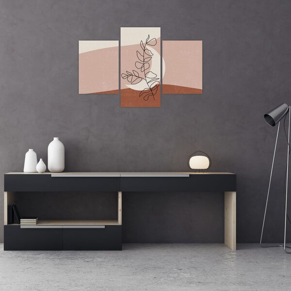 Kép - Boho levelek N⁰2 (90x60 cm)