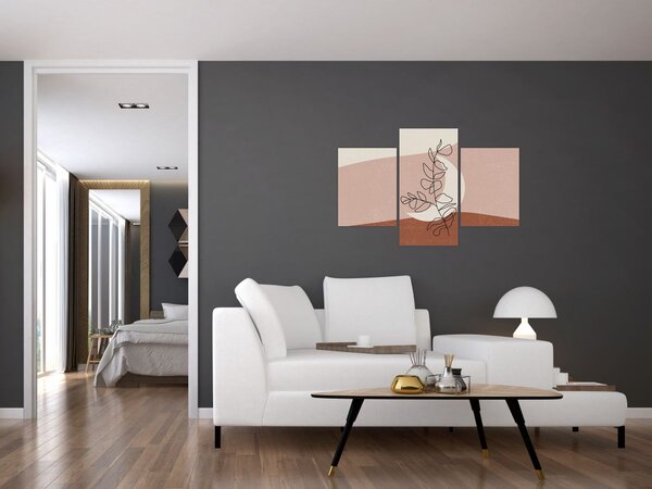 Kép - Boho levelek N⁰2 (90x60 cm)