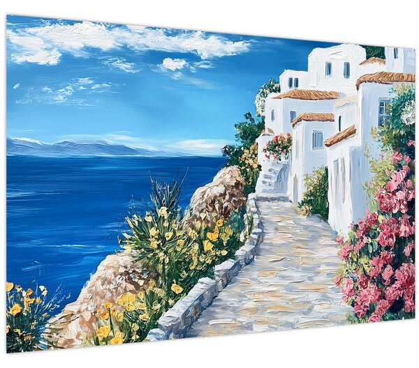 Kép - Sikátor a tenger mellett (90x60 cm)