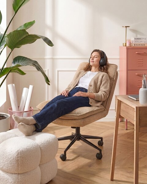 Irodai szék ADDISON Buklé Homokbézs