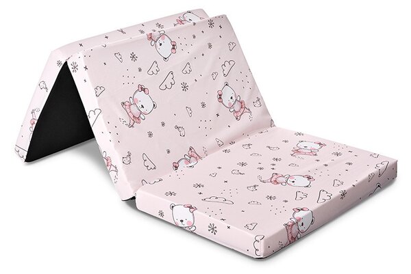 LORELLI Összehajtható matrac 60x120x5cm - Pink Balerina Bear