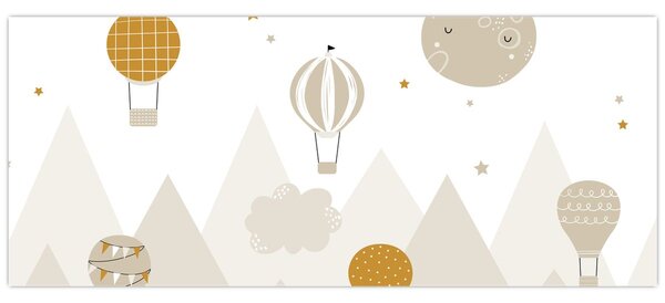 Kép - Repülő léggömbök (120x50 cm)