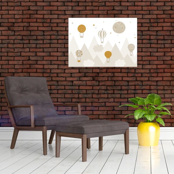 Kép - Repülő léggömbök (70x50 cm)