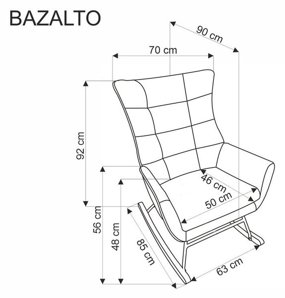 Hintafotel Bazal (mustár)