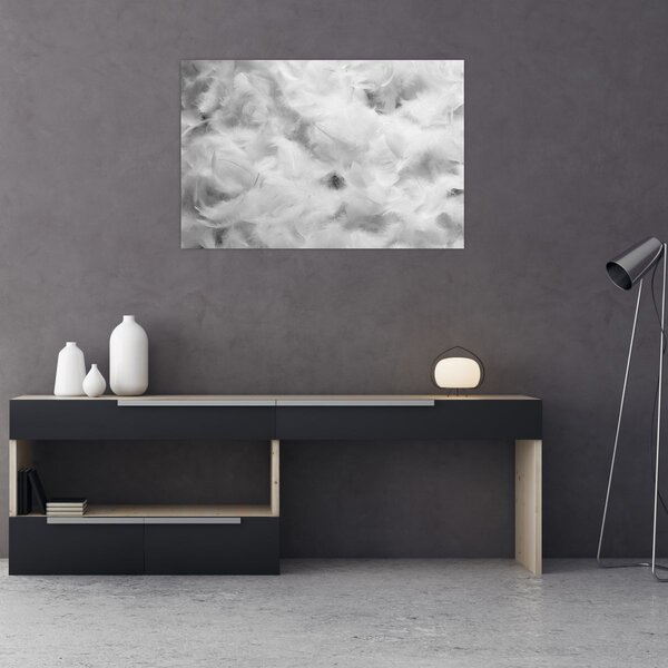 Kép - Színű tollfelhők (90x60 cm)