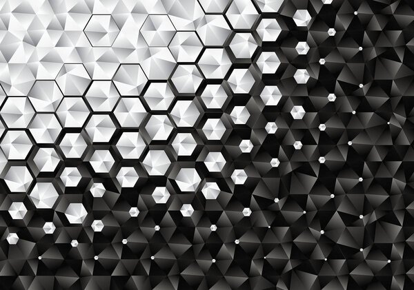 Fotótapéta - 3D hatszögek (152,5x104 cm)
