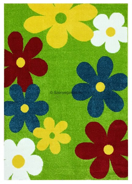 Trendy Kids Zöld virágos D236A szőnyeg 160x230 cm