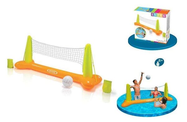 Intex Pool felfújható vízi Röplabda szett 239x64x91cm - zöld-narancssárga (56508NP)