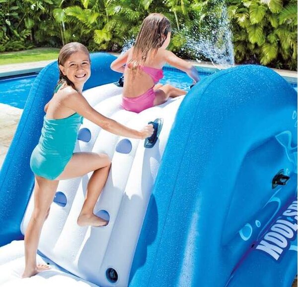 Intex 333x206x117cm Kool Splash felfújható vízi Csúszda (58849NP) - kék-fehér