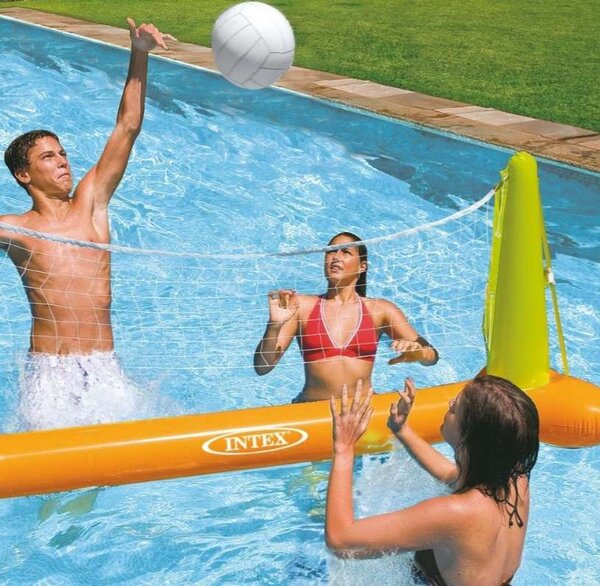 Intex Pool felfújható vízi Röplabda szett 239x64x91cm - zöld-narancssárga (56508NP)