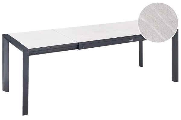 Bővíthető kerti étkezőasztal BINASCO 160/220 cm 90 cm Bézs