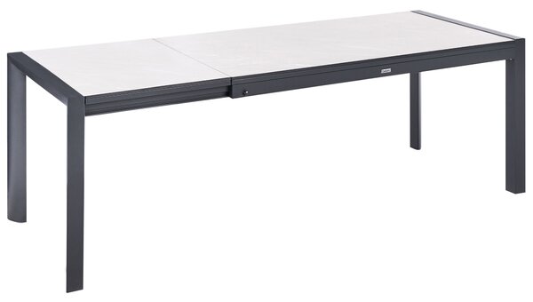 Bővíthető kerti étkezőasztal BINASCO 160/220 cm 90 cm Bézs
