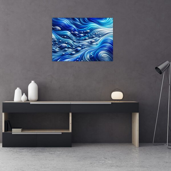 Kép – Halak a hullámokban (70x50 cm)