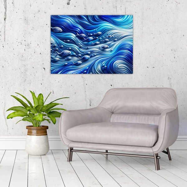 Kép – Halak a hullámokban (70x50 cm)