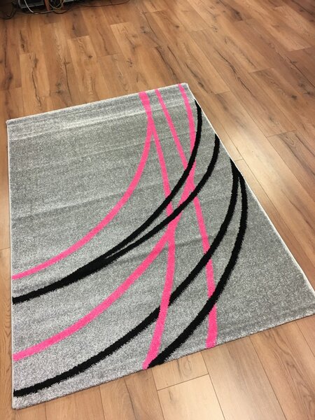 Barcelona E742 szürke-rózsaszín szőnyeg 120x170 cm
