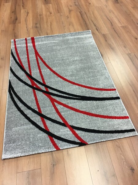 Barcelona E742 szürke-piros szőnyeg 80x150 cm