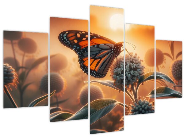 Kép – Pillangó a lenyugvó napban (150x105 cm)
