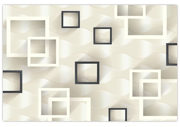 Geometriai absztrakt kép (90x60 cm)
