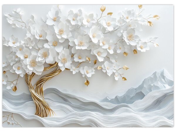 Kép – 3D elegáns életfa (70x50 cm)