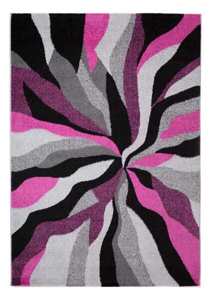 Barcelona D569A_FMF21 magenta színű modern mintás szőnyeg 60x110 cm