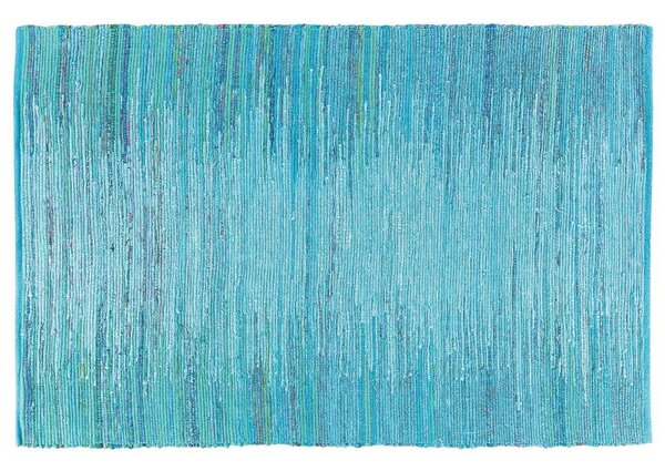 Kék szőnyeg - 140x200 cm - Pamut - MERSIN