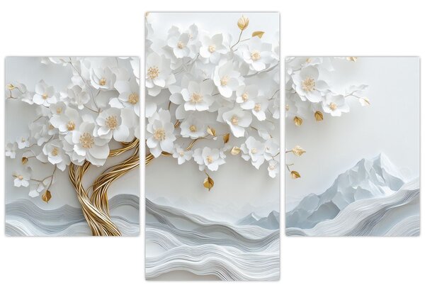 Kép – 3D elegáns életfa (90x60 cm)