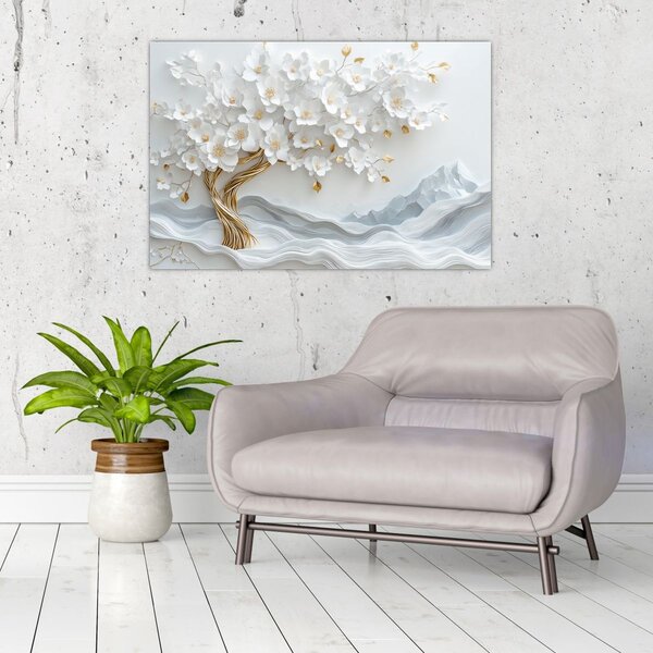 Kép – 3D elegáns életfa (90x60 cm)