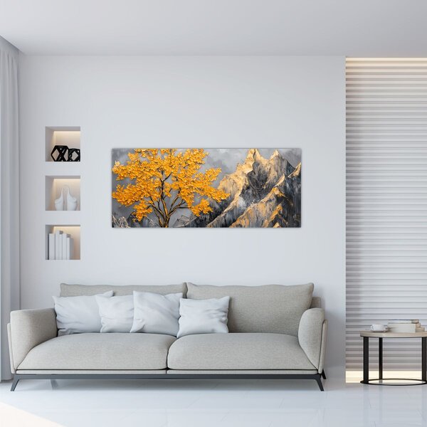 Kép – Arany fa a hegyekben (120x50 cm)