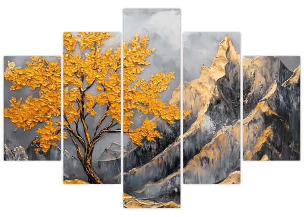 Kép – Arany fa a hegyekben (150x105 cm)