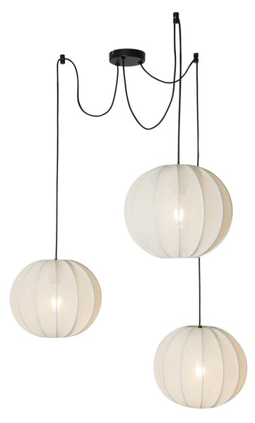 Design lógólámpa fehér selyemmel 30 cm 3-lámpás - Plu