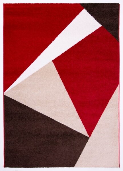 Barcelona E198_FMA42 piros-bézs geometriai mintás szőnyeg 160x230 cm