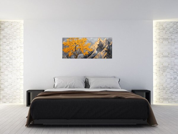 Kép – Arany fa a hegyekben (120x50 cm)