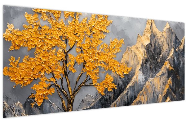 Kép – Arany fa a hegyekben (120x50 cm)