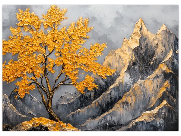 Kép – Arany fa a hegyekben (70x50 cm)