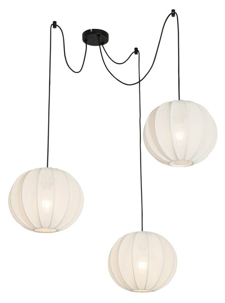 Design lógólámpa fehér selyemmel 30 cm 3-lámpás - Plu
