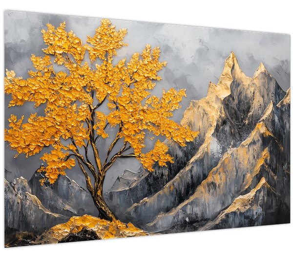 Kép – Arany fa a hegyekben (90x60 cm)