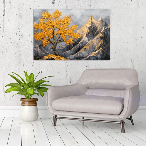 Kép – Arany fa a hegyekben (90x60 cm)