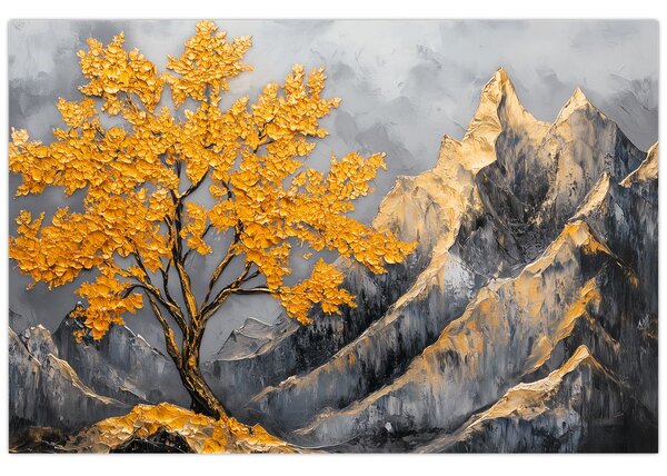 Kép – Arany fa a hegyekben (90x60 cm)