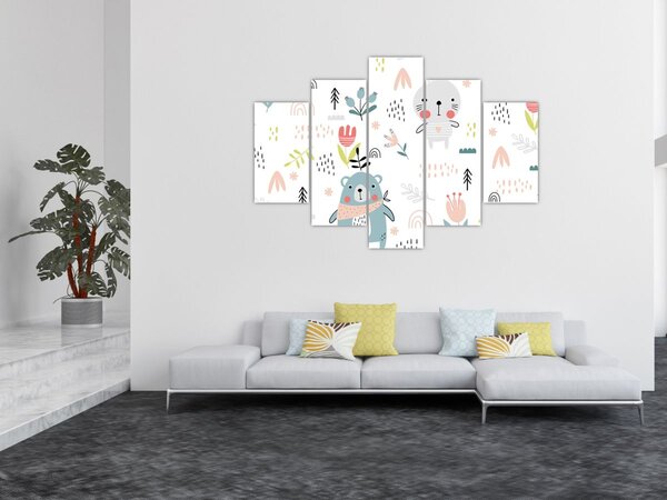 Kép - Állatok a réten (150x105 cm)