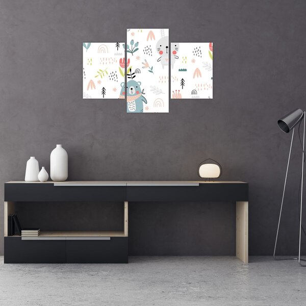 Kép - Állatok a réten (90x60 cm)