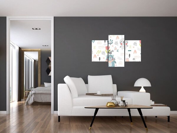 Kép - Állatok a réten (90x60 cm)