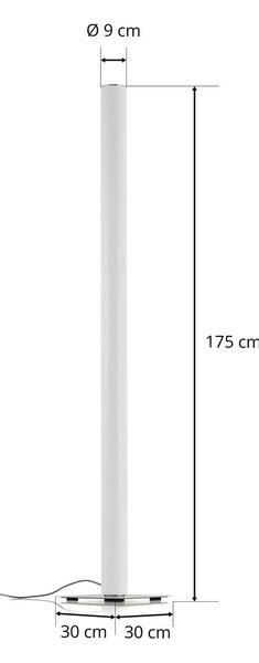 Artemide Ilio - LED álló világítás, App, fehér, 2700K, dimmelhető, Fehér / opál, Nappali / Étkező, Alumínium, Dizájn